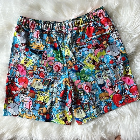 🆕 Opposuits Nickelodeon SpongeBob Frenzy Swim Short Men’s Size Small - Picture 5 of 14